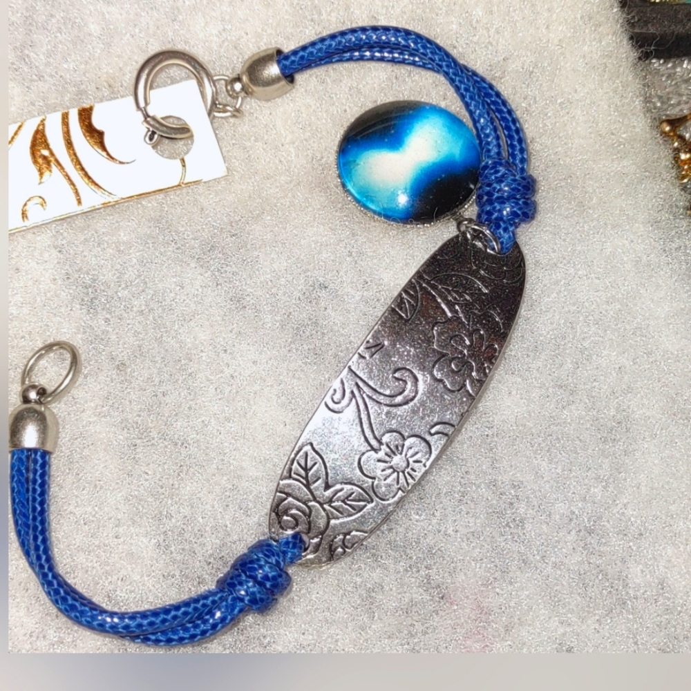 Galaxy Moon Blue Outer Space Friendship Bracelet
